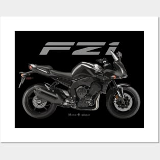 Yamaha FZ1 black, s Posters and Art
